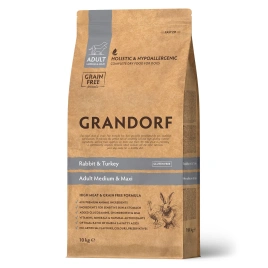 Сухой корм Grandorf Rabbit & Turkey Med & Maxi для взрослых собак средних и крупных пород, с кроликом и индейкой, 10 кг