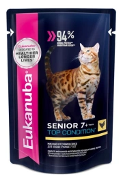 Влажный корм Eukanuba Top Condition Chicken для взрослых кошек старше 7 лет, с курицей, 85 г