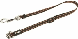 Адаптер Fida Dual Leash для рулетки с лентой для второй собаки черный с оранжевой строчкой
