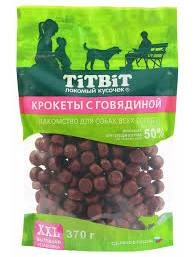 Лакомство Titbit крокеты с говядиной для собак, 370 г