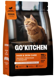 Сухой корм Go'Kitchen Salmon для котят и кошек всех возрастов, с лососем, 1,36 кг