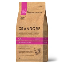 Сухой корм Grandorf Turkey Med & Maxi Индейка для взрослых собак средних и крупных пород, 1 кг