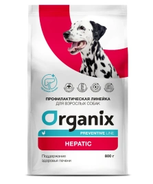 Сухой корм Organix Preventive Line Hepatiс для собак поддержание здоровья печени, 800 г