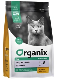 Сухой корм Organix Chicken & Vegetables для взрослых кошек, с курицей, фруктами и овощами, 5 кг