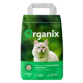 Наполнитель Organix для кошачьего туалета, комкующийся с ароматом алоэ вера, 16 л