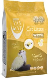 Наполнитель Van Cat для кошачьего туалета, комкующийся без пыли с ароматом ванили, 12 л
