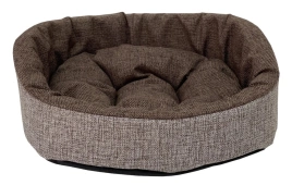 Лежак Homepet для домашних животных, Жаккард Wool №3 коричневый, 57 см х 45 см х 20 см