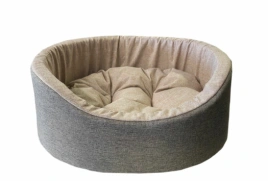 Лежак Homepet для домашних животных, Жаккард Melange №1 коричнево-розовый, 43 см х 38 см х 15 см