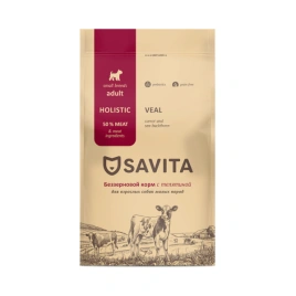 Сухой корм SAVITA Adult Mini Veal для собак малых пород, с телятиной, 400 г
