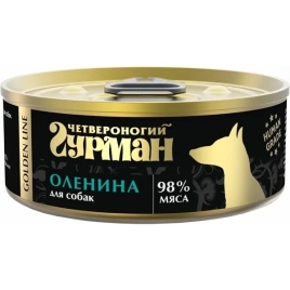 Влажный корм Четвероногий Гурман Golden line Venison для собак, оленина в желе, 100 г