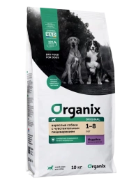 Сухой корм Organix Adult Sensitive Turkey & Vegetables для взрослых собак, с индейкой, фруктами и овощами для чувствительного пищеварения, 20 кг