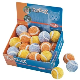 Игрушка NOBBY для кошек, дисплей, теннисный, 32 шт, 4 см