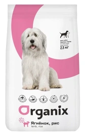 Сухой корм Organix Adult Large Lamb & Rice для собак крупных пород, с ягненком и рисом, 2,5 кг
