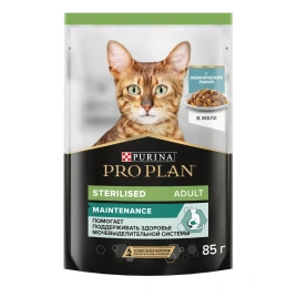 Влажный корм PRO PLAN Ocean Fish для стерилизованных кошек и кастрированных котов, кусочки, с океанической рыбой, в желе, 85 г
