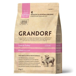 Сухой корм Grandorf Lamb & Turkey Kitten для котят, 8 кг
