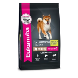 Сухой корм Eukanuba Adult Lamb для взрослых собак от 1 года, с ягненком, 7 кг