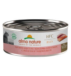 Влажный корм Almo Nature Salmon & Tuna для кошек, с лососем и тунцом в желе, 100 г