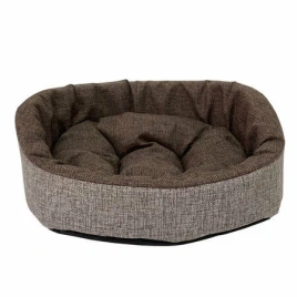 Лежак Homepet для домашних животных, Жаккард Wool №4 коричневый, 64 см х 50 см х 18 см