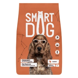 Сухой корм Smart Dog Turkey для взрослых собак всех пород с чувствительным пищеварением, с индейкой, 3 кг