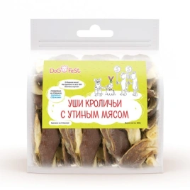 Лакомство Dog Fest уши кроличьи с уткой, 500 г
