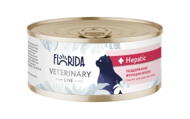 Влажный корм FLORIDA Veterinary диетический Hepatiс для взрослых кошек для поддержания функции печени, 100 г