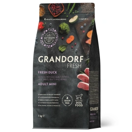 Сухой корм Grandorf Fresh Dog Duck & Sweet Potato для взрослых собак мелких пород диетическая формула для особо аллергичных собак утка, с бататом, 1 кг