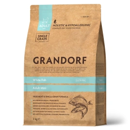 Сухой корм Grandorf White Fish Mini Белая рыба для взрослых собак мелких пород, 3 кг