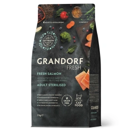 Сухой корм Grandorf Fresh Cat Salmon & Sweet Potato для стерилизованных кошек лосось, с бататом, 2 кг
