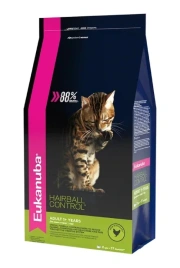 Сухой корм Eukanuba Hairball Control для взрослых кошек, для выведения шерсти из желудка, 400 г