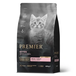 Сухой корм Premier Cat Turkey Kitten для котят свежее мясо, с индейкой, 400 г