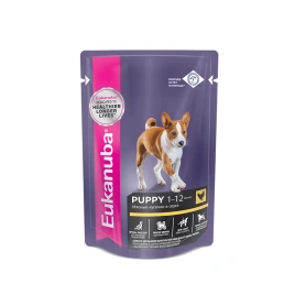 Влажный корм Eukanuba Puppy Chicken для щенков, с курицей, 85 г