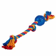 Игрушка Homepet для собак, мяч на канате, диаметр 8 см, 50 см