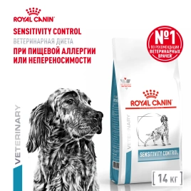 Сухой корм Royal Canin Sensitivity Control для собак при пищевой аллергии, 14 кг