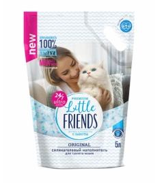Наполнитель Little Friends Original силикагелевый для кошачьих туалетов, 5 л