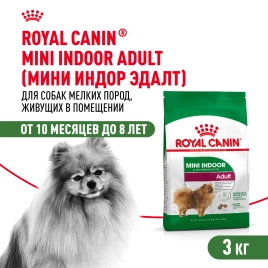 Сухой корм Royal Canin Mini Indoor Adult для собак, 3 кг