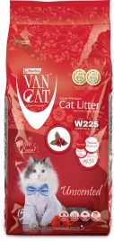 Наполнитель Van Cat для кошачьего туалета, комкующийся без пыли, натуральный, 18 л