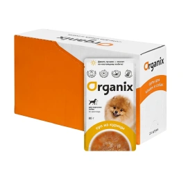 Влажный корм Organix Preventive Line суп Chicken, Vegetables & Rice для взрослых собак, с курицей, овощами и рисом, 80 г