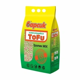 Наполнитель Барсик Mix для кошачьих туалетов, комкующийся Tofu Тропик, 4,54 л