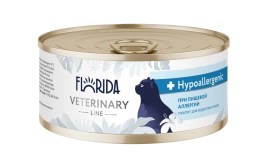 Влажный корм FLORIDA Veterinary диетический Hypoallergeniс для взрослых кошек при пищевой аллергии, 100 г
