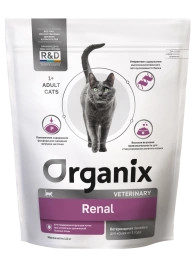 Сухой корм Organix Preventive Line RENAL для взрослых кошек для поддержания функции почек при острой или хронической болезни почек, 1,5 кг