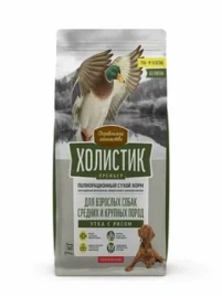 Сухой корм Деревенские Лакомства Holistic Премьер, для собак мини пород с уткой и рисом, 7 кг