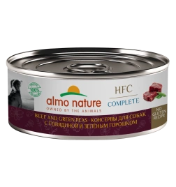 Влажный корм Almo Nature Beef для собак, с говядиной и зеленым горошком, 100 г