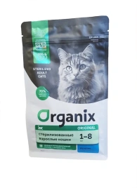 Сухой корм Organix Sterilised Rabbit для стерилизованных кошек, с кроликом, 400 г