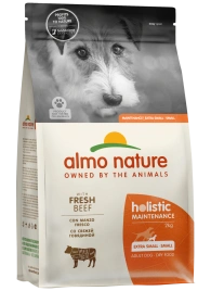 Сухой корм Almo Nature Beef & Rice для взрослых собак малых пород со свежей говядиной и коричневым рисом, 2 кг