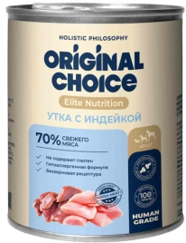 Влажный корм ORIGINAL CHOICE Elite Nutrition Adult Mini Turkey & Duck для собак мелких пород, с индейкой и уткой, 240 г