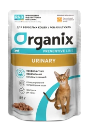 Влажный корм Organix Preventive Line Urinary Chicken для кошек профилактика мочекаменной болезни, с курицей, 85 г
