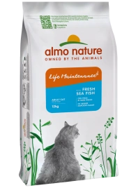 Сухой корм Almo Nature Fish & Rice для взрослых кошек со свежей морской рыбой и коричневым рисом, 12 кг