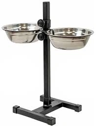 Миска Homepet для домашних животных, металлическая регулируемая подставка с мисками, 2 шт, диаметр 24 см, до 50 см, 2 л