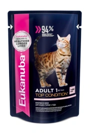 Влажный корм Eukanuba Top Condition Salmon для взрослых кошек, с лососем, 85 г