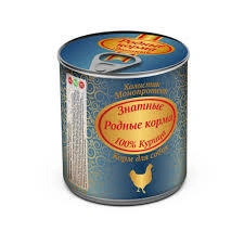 Влажный корм Родные корма знатные Chicken для собак, с курицей, 340 г